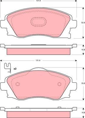 TRW GDB1411 - Brake Pad Set, disc brake autospares.lv