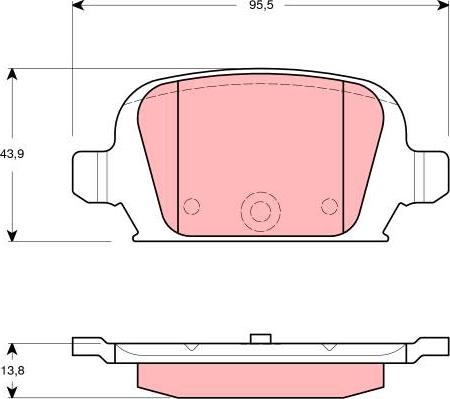 TRW GDB1412 - Brake Pad Set, disc brake autospares.lv