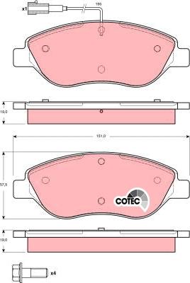 TRW GDB1484 - Brake Pad Set, disc brake autospares.lv