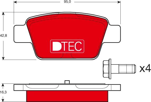 TRW GDB1485DTE - Brake Pad Set, disc brake autospares.lv