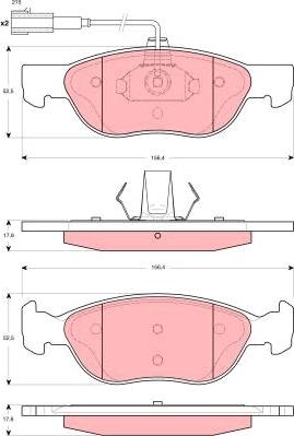 TRW GDB1486 - Brake Pad Set, disc brake autospares.lv