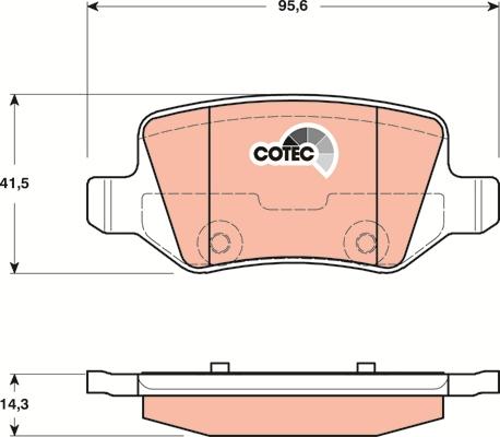 TRW GDB1481 - Brake Pad Set, disc brake autospares.lv