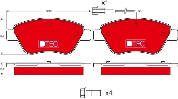 TRW GDB1482DTE - Brake Pad Set, disc brake autospares.lv