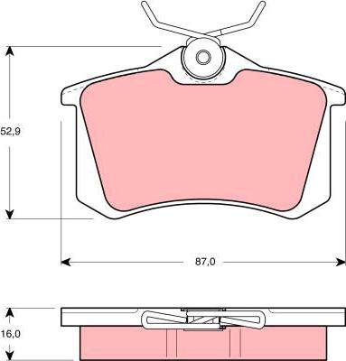 TRW GDB1439 - Brake Pad Set, disc brake autospares.lv