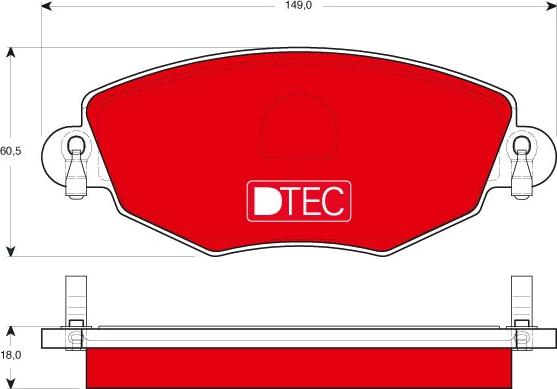 TRW GDB1434DTE - Brake Pad Set, disc brake autospares.lv