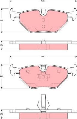 TRW GDB1430 - Brake Pad Set, disc brake autospares.lv