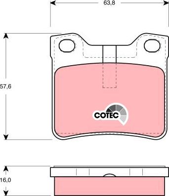 TRW GDB1432 - Brake Pad Set, disc brake autospares.lv