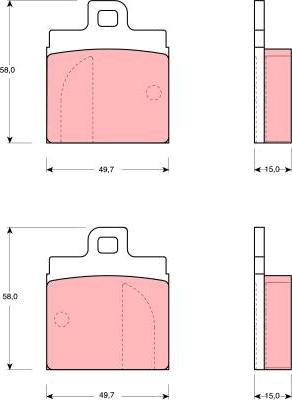 TRW GDB143 - Brake Pad Set, disc brake autospares.lv