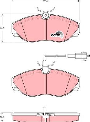 TRW GDB1425 - Brake Pad Set, disc brake autospares.lv