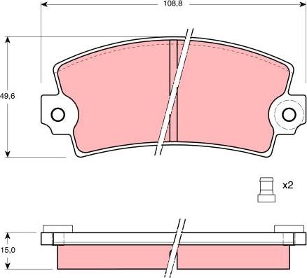 TRW GDB147 - Brake Pad Set, disc brake autospares.lv