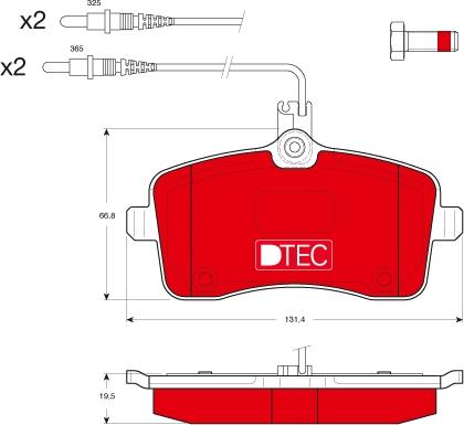 TRW GDB1594DTE - Brake Pad Set, disc brake autospares.lv