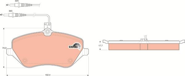 TRW GDB1595 - Brake Pad Set, disc brake autospares.lv