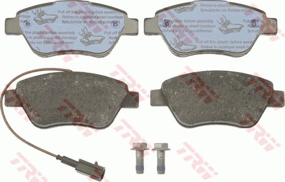 TRW GDB1590 - Brake Pad Set, disc brake autospares.lv