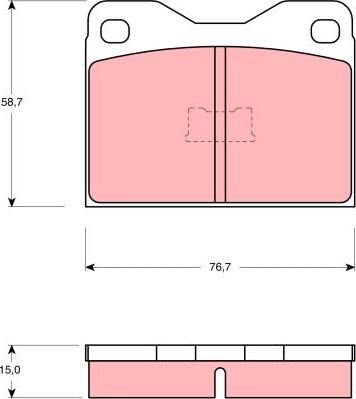 TRW GDB159 - Brake Pad Set, disc brake autospares.lv