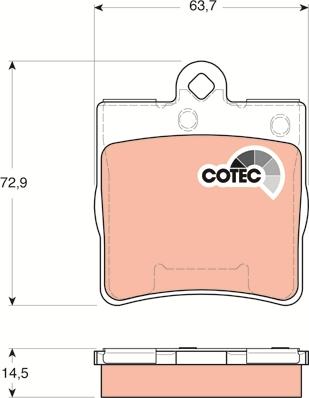 TRW GDB1545 - Brake Pad Set, disc brake autospares.lv