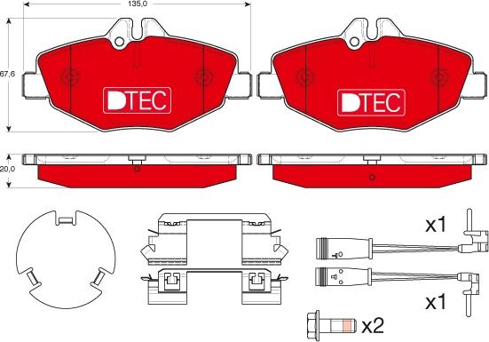 TRW GDB1542DTE - Brake Pad Set, disc brake autospares.lv