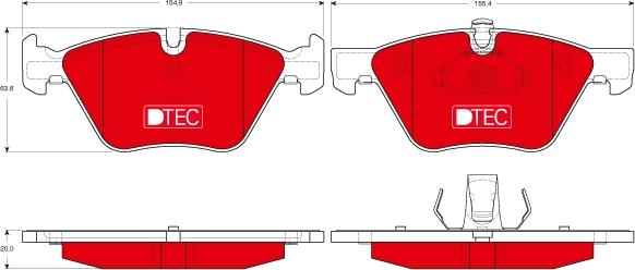 TRW GDB1559DTE - Brake Pad Set, disc brake autospares.lv