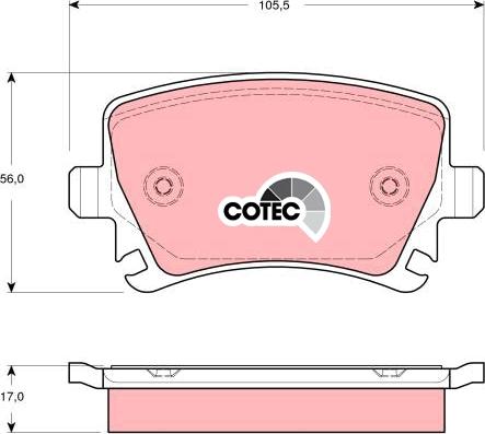 TRW GDB1551 - Brake Pad Set, disc brake autospares.lv