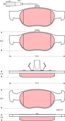 TRW GDB1564 - Brake Pad Set, disc brake autospares.lv