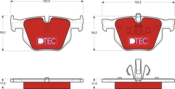 TRW GDB1560DTE - Brake Pad Set, disc brake autospares.lv