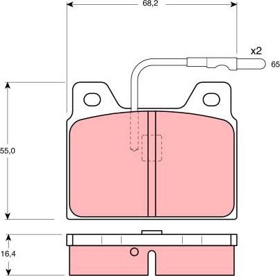 TRW GDB156 - Brake Pad Set, disc brake autospares.lv