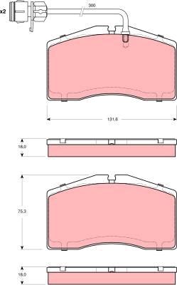 TRW GDB1506 - Brake Pad Set, disc brake autospares.lv