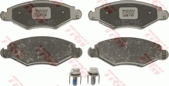 TRW GDB1500 - Brake Pad Set, disc brake autospares.lv