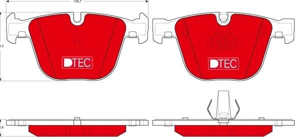 TRW GDB1502DTE - Brake Pad Set, disc brake autospares.lv