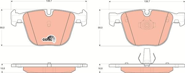 TRW GDB1502 - Brake Pad Set, disc brake autospares.lv