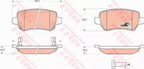 BOSCH F 026 000 030 - Brake Pad Set, disc brake autospares.lv