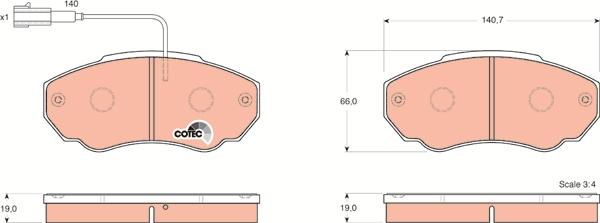 TRW GDB1517 - Brake Pad Set, disc brake autospares.lv