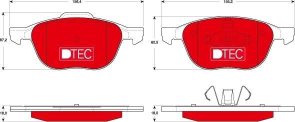 TRW GDB1583DTE - Brake Pad Set, disc brake autospares.lv