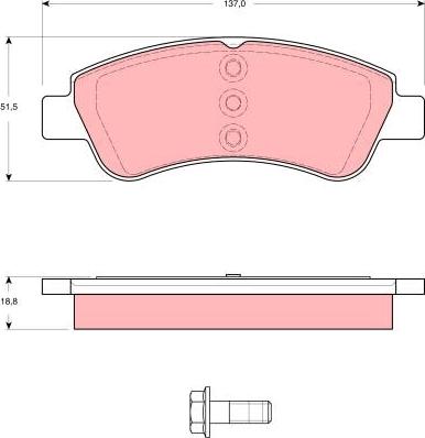 TRW GDB1582 - Brake Pad Set, disc brake autospares.lv