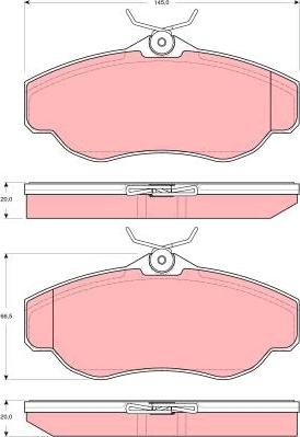 TRW GDB1539 - Brake Pad Set, disc brake autospares.lv