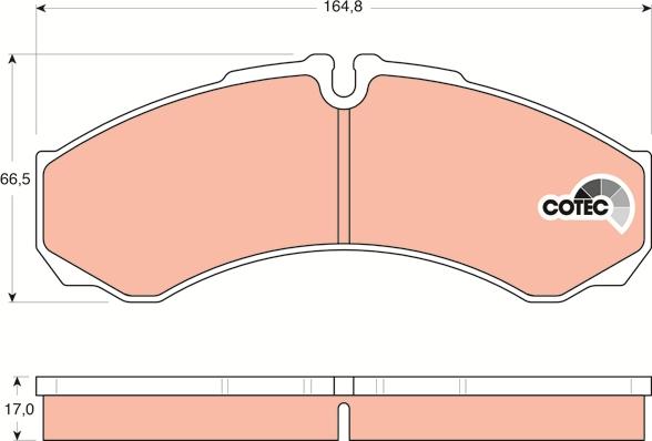 TRW GDB1534 - Brake Pad Set, disc brake autospares.lv