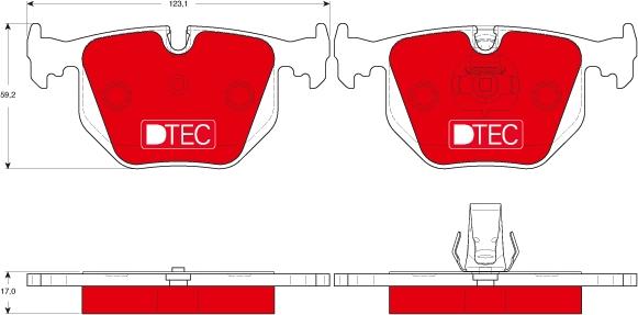 TRW GDB1530DTE - Brake Pad Set, disc brake autospares.lv