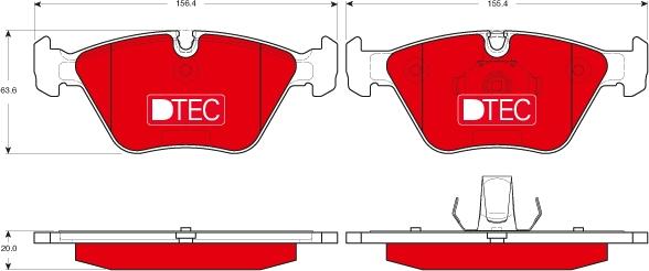 TRW GDB1531DTE - Brake Pad Set, disc brake autospares.lv