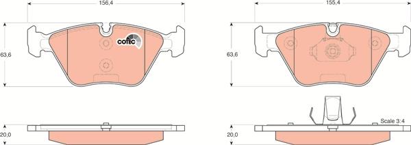 TRW GDB1531 - Brake Pad Set, disc brake autospares.lv