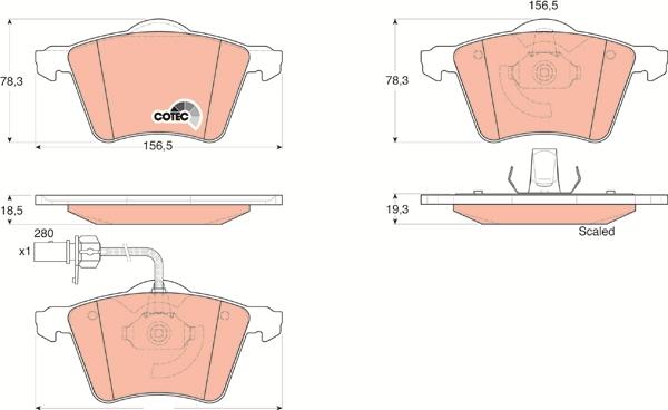 TRW GDB1538 - Brake Pad Set, disc brake autospares.lv