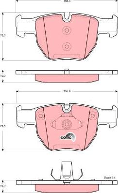 TRW GDB1526 - Brake Pad Set, disc brake autospares.lv