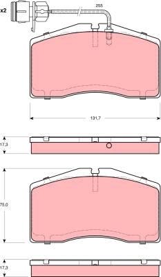 TRW GDB1523 - Brake Pad Set, disc brake autospares.lv