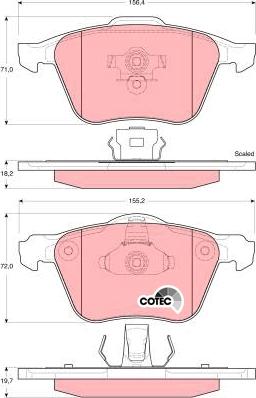 TRW GDB1576 - Brake Pad Set, disc brake autospares.lv