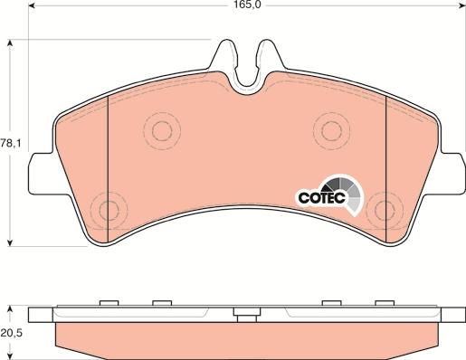 TRW GDB1699 - Brake Pad Set, disc brake autospares.lv