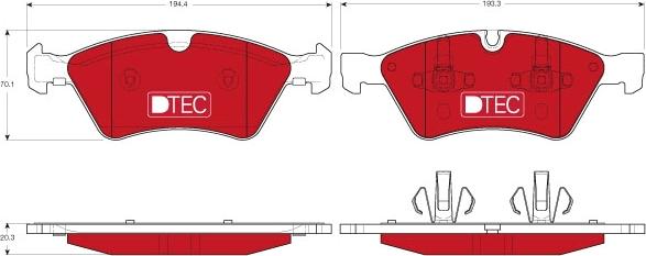 TRW GDB1642DTE - Brake Pad Set, disc brake autospares.lv