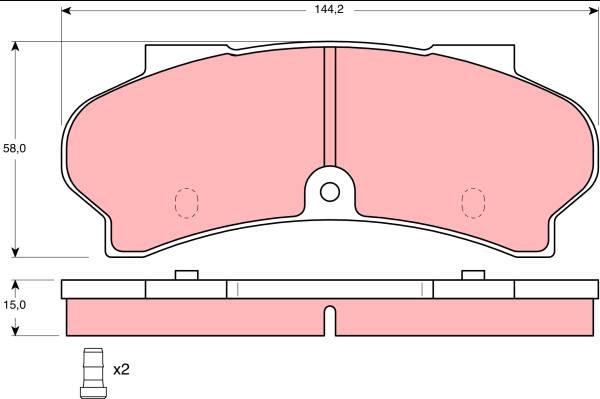 TRW GDB164 - Brake Pad Set, disc brake autospares.lv