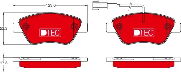 TRW GDB1654DTE - Brake Pad Set, disc brake autospares.lv