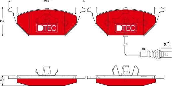 TRW GDB1658DTE - Brake Pad Set, disc brake autospares.lv