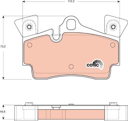 TRW GDB1652 - Brake Pad Set, disc brake autospares.lv