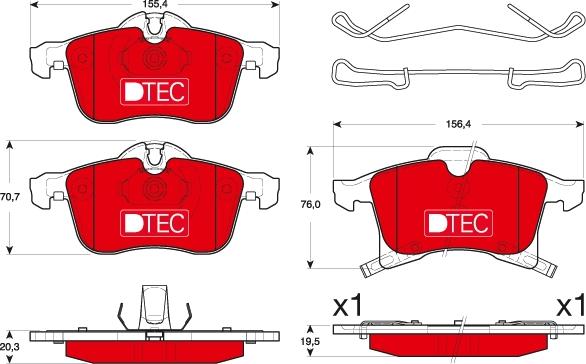 TRW GDB1668DTE - Brake Pad Set, disc brake autospares.lv