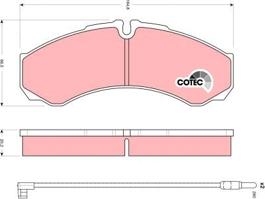 TRW GDB1609 - Brake Pad Set, disc brake autospares.lv